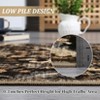 Vintage Floral Area Rug for Living Room Forest Leaves Pattern Rugs for Bedroom Dining Room Office Thin Non Slip Low Pile Rug - 3 of 4