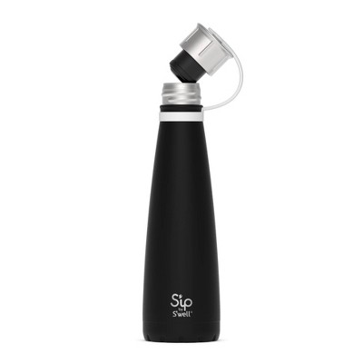 S'ip by S'well Vacuum Insulated 15oz Stainless Steel Water Black