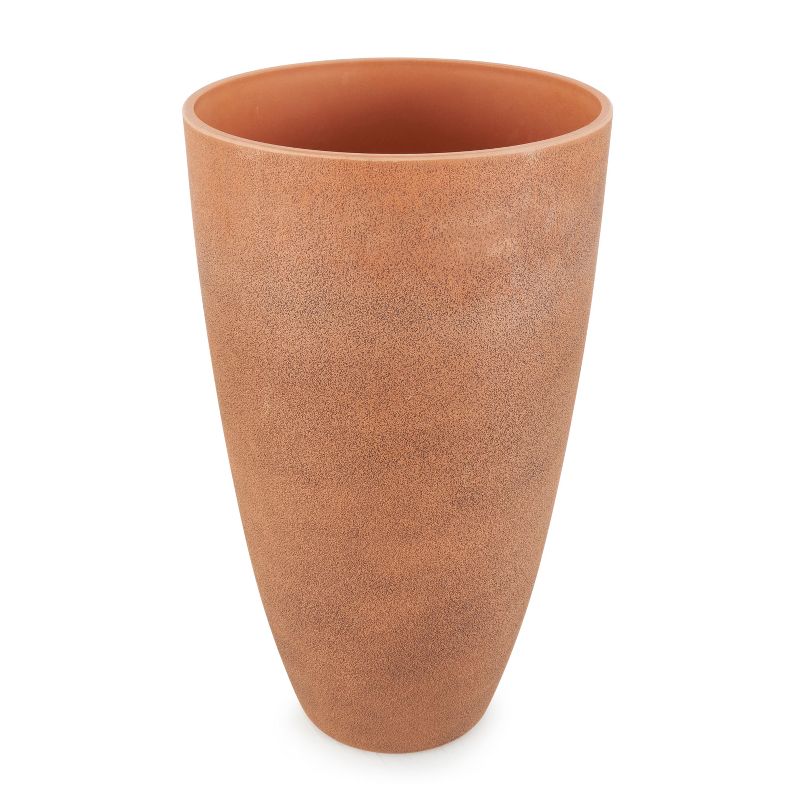 Algreen 43729 Acerra Weather Resistant Recycled Composite Vase Planter Pot 12 x 12 x 20 Inches, Rust (2 Pack), 2 of 7