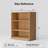[36-inch | Industrial Style]Doorless Black Wood Grain Storage Cabinet (Large Capacity for Living Room/Bedroom) - 2 of 3