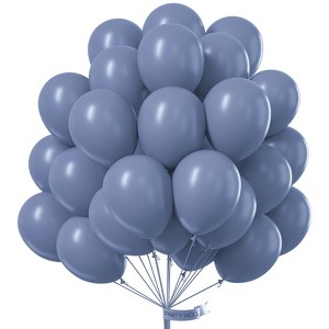 PartyWoo Balloons Dusty Blue Boho 12 Inch 50 pcs - 1 of 4