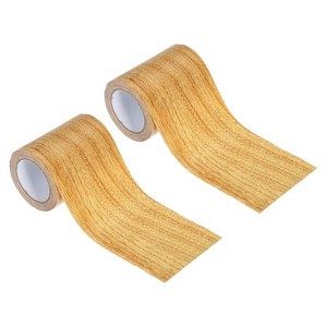 Unique Bargains Self-Adhesive Realistic Patch Wood Grain Repair Tape 2 Pcs - 1 of 4