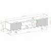 SUGIFT Modern Fluted-Door Minimalist TV Stand for TVs up to 65/80 inches - 4 of 4