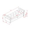 Upholstered Storage Bench with Rolled Arms and Button Tufted Lid for Bedroom or Entryway Seating and Hidden Blanket or Linen Storage-Maison Boucle - 4 of 4