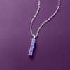 Ross-Simons 0.70 ct. t.w. Tanzanite Linear Pendant Necklace in Sterling Silver - 4 of 4