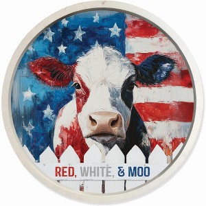 Creative Products Red White and Moo 20x20 Round Framed Print - 1 of 4