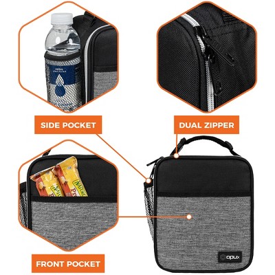Heather Gray Insulated Nylon and Polyester Adult Tote Bag