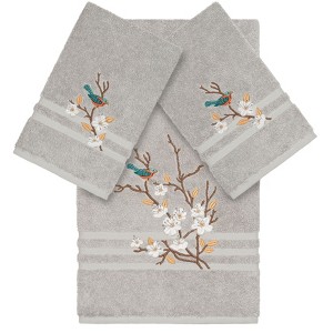 Linum Home Textiles 100% Turkish Cotton SPRING TIME Embellished Towel Set - 1 of 4