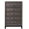 ORRD Contemporary 5-Drawer Tall Chest - Gray Finish Wooden Dresser with Metal Pulls for Bedroom Storage Organization - 2 of 4