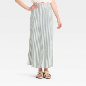 Women's Linen Blend Maxi Skirt - A New Day™ - 1 of 3