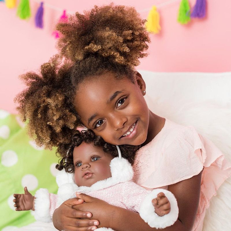 Adora Realistic Black Baby Doll Winter Dream Toddler Doll - 20 inch, Soft CuddleMe Vinyl, Dark Brown Hair, Brown Eyes, 3 of 6