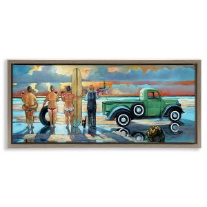Stupell Industries Butler Serving Beach Girls Scene, 25" x 11" - 1 of 4