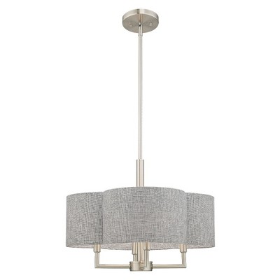 Kalmar Brushed Nickel 4-Light Mini Drum Chandelier