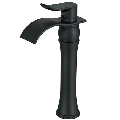 BWE Waterfall Single Hole Single-Handle Vessel Bathroom Faucet With Pop-up Drain Assembly
