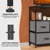 GlasFlength TV Stands and Consoles, Tall Dresser Fabric Storage Tower, Wood Top for Kid Room, Closet, Entryway, Nursery, Gray 38"*11.8"*30.7" - 4 of 4
