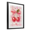 Stupell Industries Cherries On Pink Gingham Framed Print Under Glass Art - 2 of 4