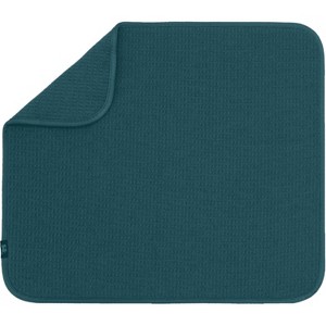 LunaLulinlk Dish Drying Mat, 16” x 18”, Absorbent Microfiber Kitchen Counter Mat, Dish Drying Pad Large, Tapestry Blue - 1 of 4
