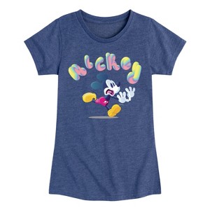 Girls' - Disney - Mickey Run Fitted Short Sleeve Graphic T-Shirt - 1 of 4