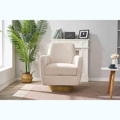 APRILSOUL 360 degree rotating sofa armchair cotton linen skin friendly fabric Ergonomic design Living room chair Bedroom chair