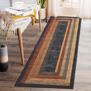 Nasitip Modern Abstract Stripe Area Rugs for Living Room Soft Low Pile Non-Sliping, Machine Washable - 1 of 4