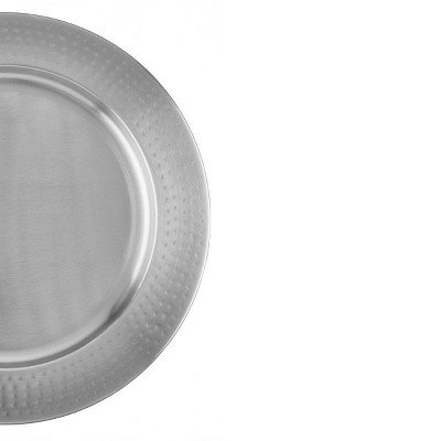 12 Pack Stainless Steel Plates Dinner Plates Silver 