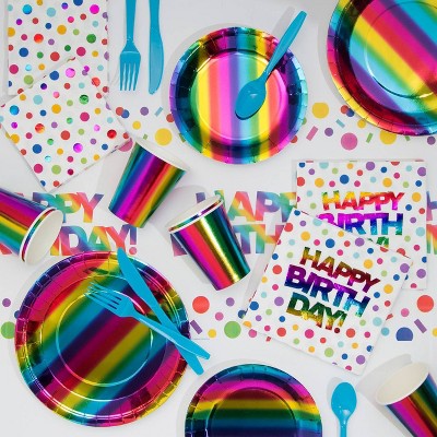 Rainbow Party Cups (Pack of 10) Party Supplies