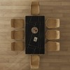 Modern Rectangular Extendable Dining Table for 6-8, Sintered Stone Kitchen Table or Dining Room Table with Crossed Metal Legs-The Pop Home - 3 of 4