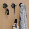 LunaLulinlk Vacuum Metal Suction Cup Hooks Stainless Steel Shower Holder Hanger for Bathroom(Black 2pcs) - 3 of 4