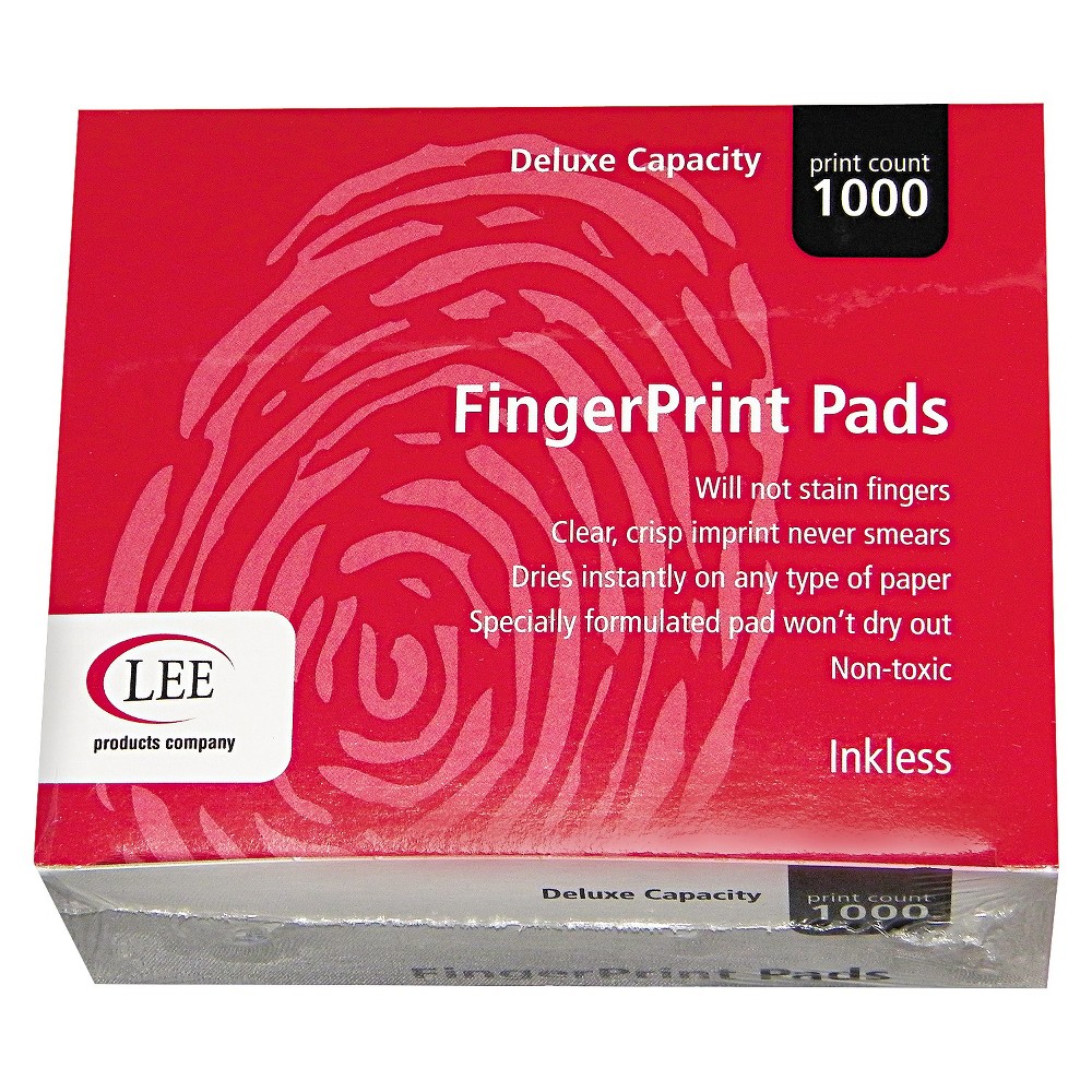 UPC 084417031277 product image for LEE Inkless Fingerprint Pad, 2 1/4 x 1 3/4, Black, Dozen | upcitemdb.com