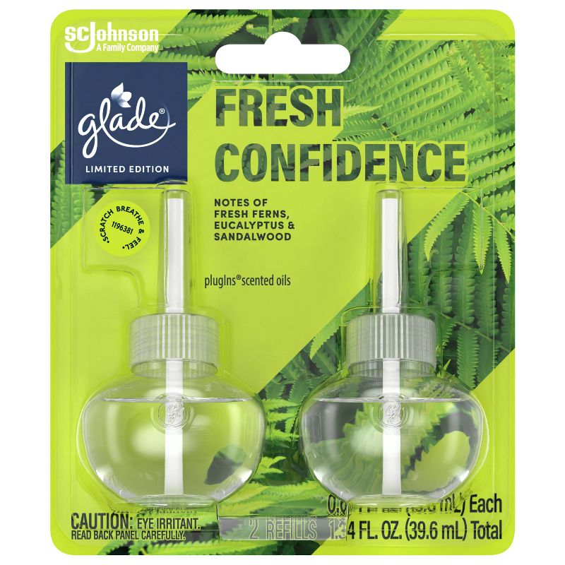Glade PlugIns Scented Oil Air Freshener Refills - Fresh Confidence - 1.34 fl oz/2ct, 5 of 13