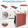 Racxily 6ft Portable Ping Pong Table - Foldable for Indoor & Outdoor Use w/Paddles, Net & 3 Balls - Compact Mid-Size Design - 4 of 4