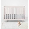 Bacati - Gray Arrows 100 percent Cotton Universal Baby US Standard Crib or Toddler Bed Fitted Sheet - 4 of 4