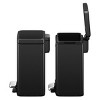EKO Maxwell 5L Step Trash Can Combo Matte Black Steel - 3 of 4