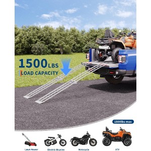 Lightweight Motorcycle Ramps for Pickup Trucks, 750 LBS Loading Capacity Aluminum Dirt Bike Ramp - 1 of 4