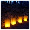 100ct Plastic Luminaria Bags Tan: Lumabase Novelty Path Lights, Indoor Outdoor Use, Includes Ground Stakes - 2 of 4
