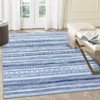 Washable Vintage Geometric Rug Non Slip Low Pile Rug Soft Throw Floor Cover Foldable Indoor Carpet for Living Room Bedroom Playroom Nursery - 4 of 4