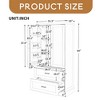 Tall Bathroom Storage Cabinet, Cabinet with Two Doors and Drawers, Adjustable Shelf, MDF Board - Leovsnove - 3 of 4
