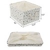 PiccoCasa Foldable Linen Fabric Drawstring Closure Closet Decorative Storage Bins - 3 of 4
