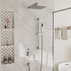 CASAINC 1-Spray Patterns with 10 Inches Wall Mount Dual Shower Heads with Sliding Rod in Spot Resist (Valve Included) - 3 of 4