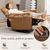 Power Swivel Recliner Chair, Faux Leather Glider Electric Rocking Chair with Lumbar Support for Living Room. Dual-Port Charging: Type-C&USB - 4 of 4