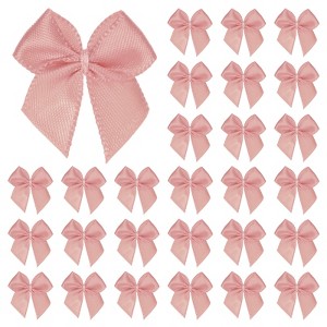 Unique Bargains Polyester Craft Satin Decorative Ribbon Bow 1x1 Inch 50 Pcs - 1 of 4