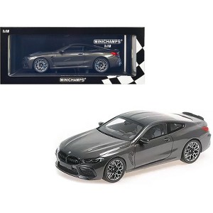 2020 BMW M8 Coupe Gray Metallic with Carbon Top 1/18 Diecast Model Car by Minichamps - 1 of 4