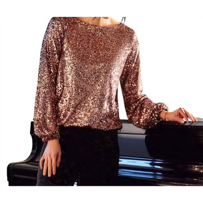 Women's Sequin Boatneck Top - Karen Kane