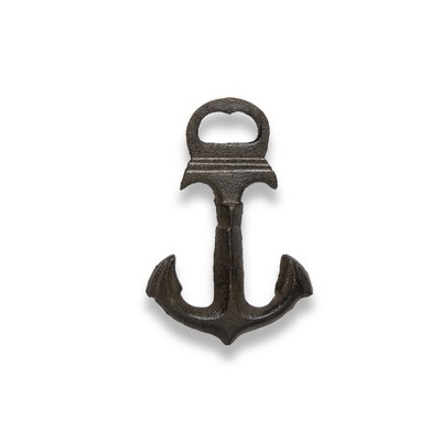 tagltd Anchor Bottle Opener Cast Iron Antique Brown Finish Coastal Nautical Sea Life Design For Home Decor Party