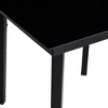 vidaXL Garden Dining Table Black Powder-coated steel, glass - 3 of 4