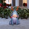 Gemmy Christmas Airblown Inflatable Outdoor Eeyore w/Candy Cane Disney , 4 ft Tall, Multicolored - 2 of 4
