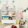 Costway Children's Multi-Functional Bookcase Toy Storage Bin Kids Floor Cabinet GreyWhite - image 4 of 4