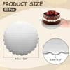Unique Bargains Disposable Greaseproof Cardboard Scalloped Cake Platters 50 Pcs - 2 of 4