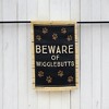 Slickblue "Beware of Wigglebutts" Garden Flag – Weather-Resistant, Double-Sided with Paw Prints, 18" x 12" - 2 of 4