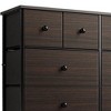 REAHOME 10-Drawer Steel Frame Bedroom Storage Organizer Chest Dresser with Waterproof Top, Adjustable Feet, and Wall Safety Attachment, Dark Brown - 3 of 4